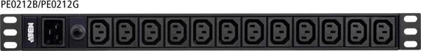 Basic PDU, 1U, 12AC prizler&lt;br&gt;Basic PDU, 1U, 12AC outlets - Image 1
