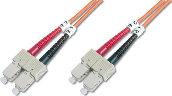 Digitus SC-SC Fiber Optik Patch Kablo, 1 metre, Multimode, Duplex, 62.5/125 - Image 1