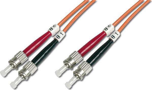 Digitus ST-ST Fiber Optik Patch Kablo, 3 metre, Multimode, Duplex, 50/125 - Image 1