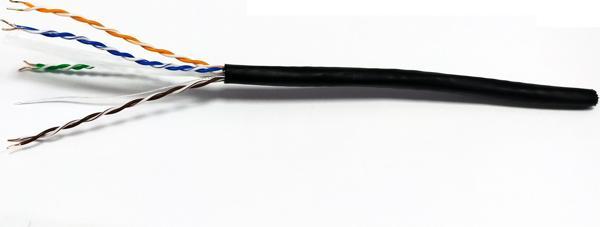 Beek Category 6 (Cat. 6) U-UTP Dış Mekan Data Kablosu&lt;br&gt;4x2x23 AWG PE&lt;br&gt;Siyah renk&lt; - Image 1