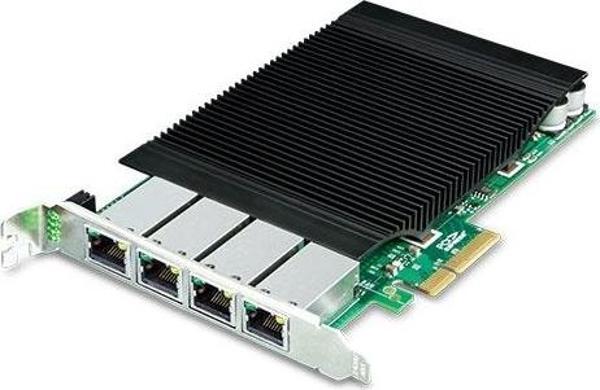4-Port 10/100/1000T 802.3at PoE+ PCI Express Sunucu Kartı (120W PoE bütçe, PCIe x4, -10~60 derece C) - Image 1