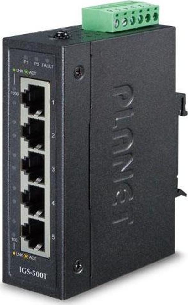Kompakt Endüstriyel  Switch (Compact Industrial 5-Port 10/100/1000T Gigabit Ethernet Switch )&lt;br& - Image 1