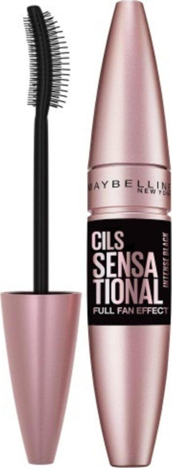 Maybelline New York Lash Sensational Yelpaze Etkili Intense Black Maskara - Image 1