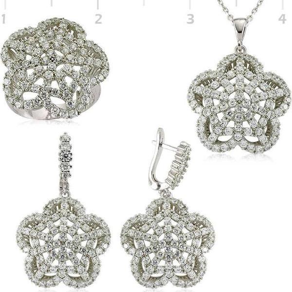 Gümüş Çiçek Bayan Set - Image 1