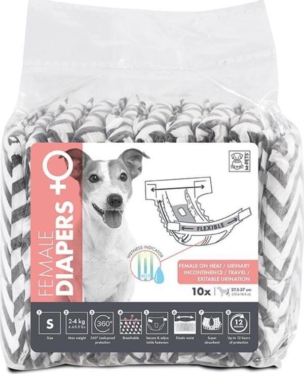 M-Pets Diapers Dişi Köpekler Için Külot Small 10lu - Image 1