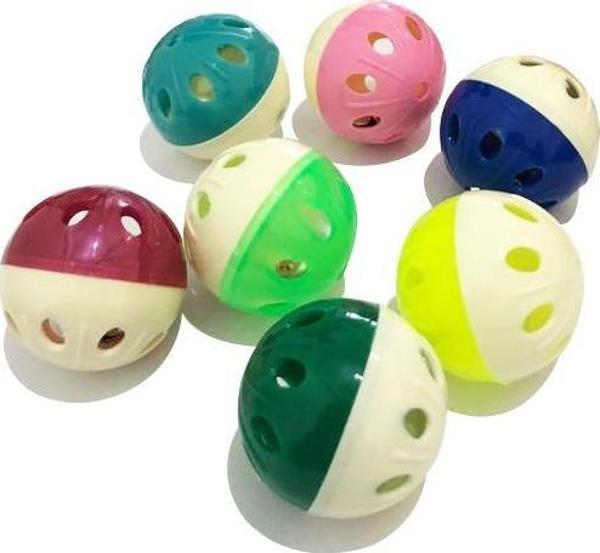 Pet Style Renkli Zilli Oyun Topu 4cm - Image 1