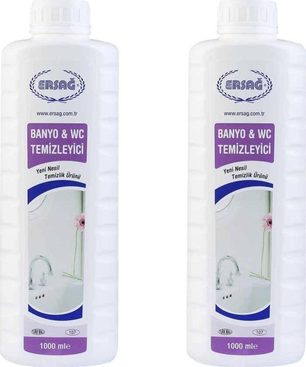 Ersağ Antibakteriyel Banyo & WC Temizleyici 1000 ml x 2 Adet - Image 1