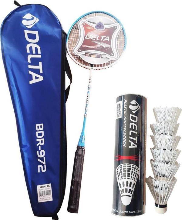 Delta Tek Parça Deluxe Badminton Raketi + Badminton Çantası + 6 Adet Badminton Topu Seti - Image 1