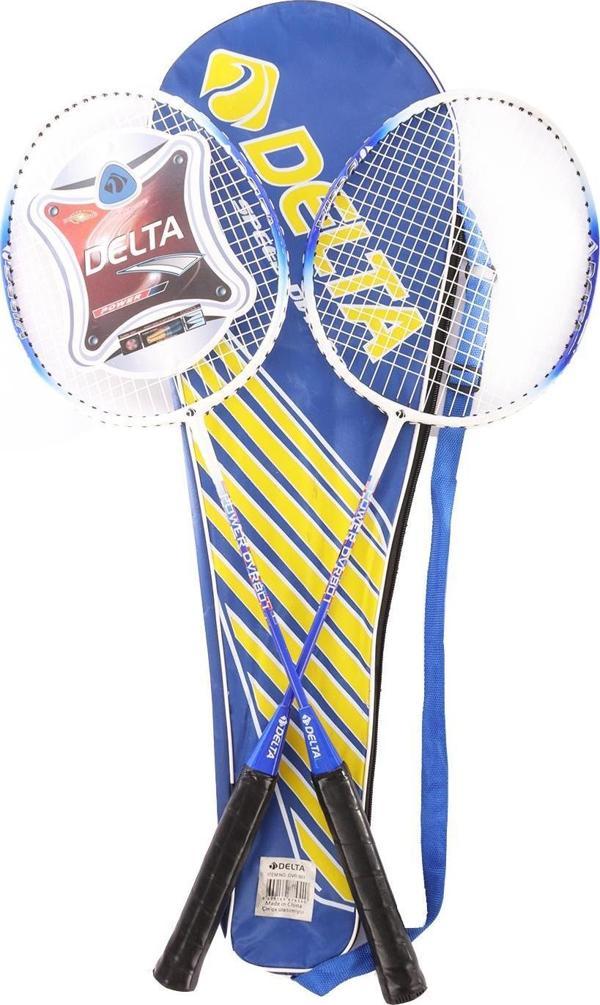 Delta Tek Parça Halinde Üretim 2 Adet Dura-Strong Badminton Raketi Ve Deluxe Badminton Çantası Seti - Image 1