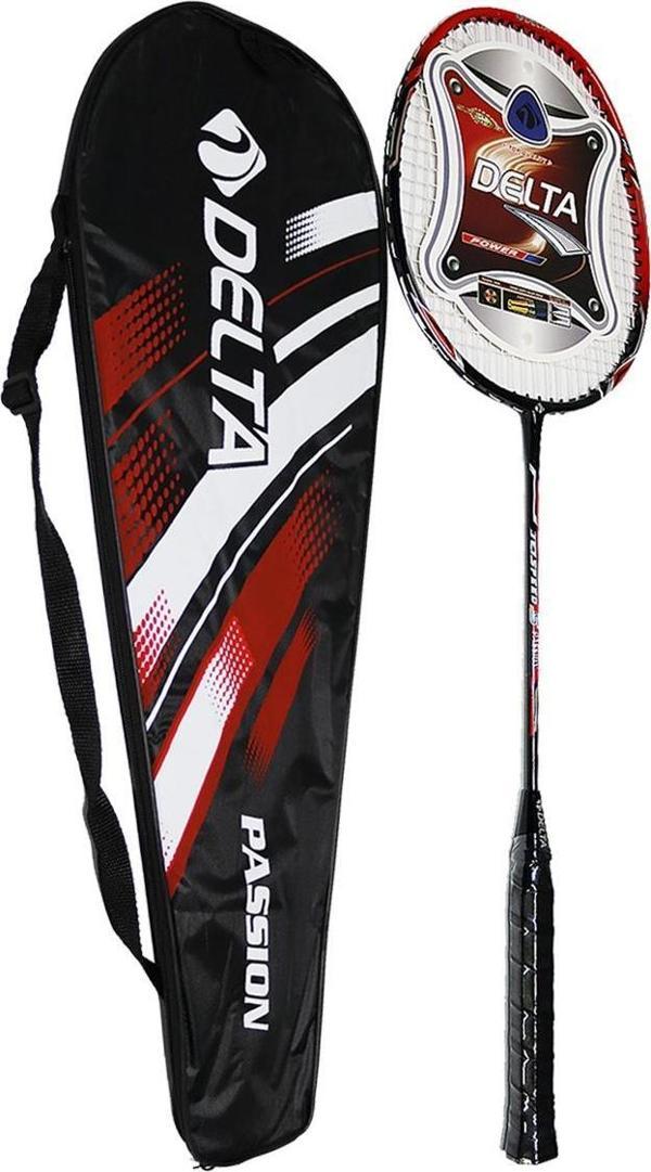 Delta Tek Parça Halinde Üretim Fiberglas Passion Badminton Raketi Ve Deluxe Badminton Çantası Seti - Image 1