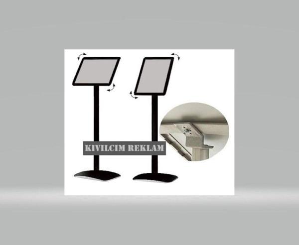 Kıvılcım Siyah Alüminyum A3 Ayaklı Menü Panosu - Image 1