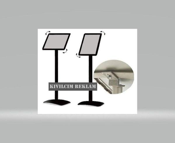 Kıvılcım Siyah Alüminyum A4 Ayaklı Menü Panosu - Image 1