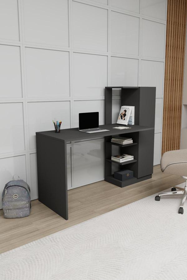 Arnetti Yağız Dolaplı Çalışma Masası Antrasit - Image 1