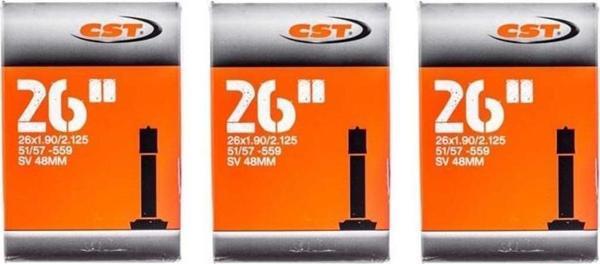Cst 26x1.90-2.125 Oto Sibop 48mm 3lü Bisiklet İç Lastik Seti - Image 1