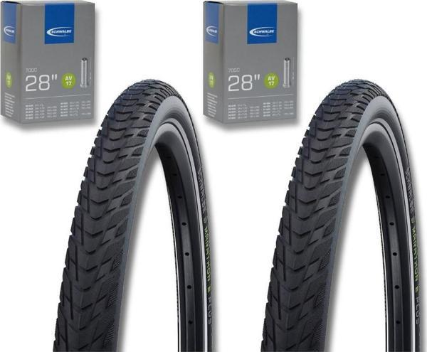 Schwalbe 700x35 Marathon E-Plus 5mm Zırhlı Lastik Seti - Image 1