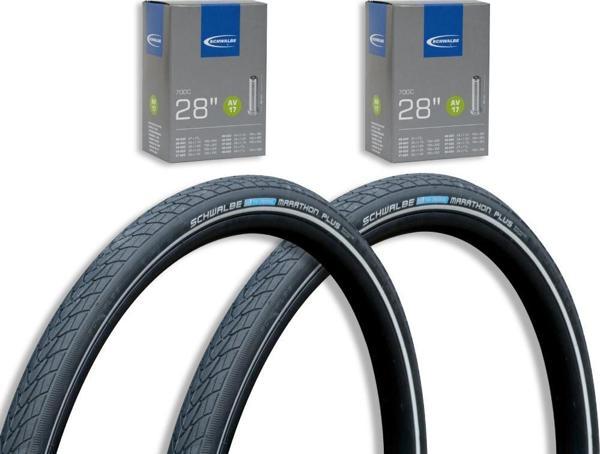 Schwalbe 700x35 Marathon Plus 5mm Zırhlı Lastik Seti - Image 1