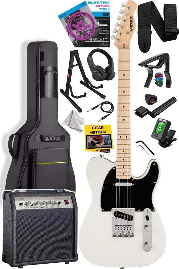 Midex TLX-50CR-30AMP Tele Kasa Maple Klavye 2 Single-Coil 30W Amfili Elektro Gitar - Image 1