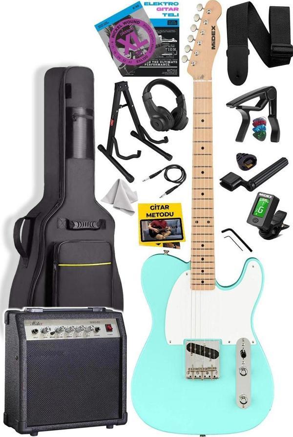 Midex TLX-50GR-30AMP Tele Kasa Maple Klavye 2 Single-Coil 30W Amfili Elektro Gitar - Image 1