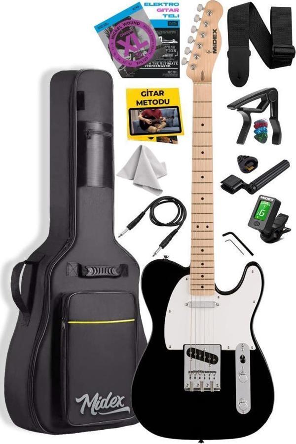 Midex TLX-50WB Tele Kasa Maple Klavye 2 Single-Coil Manyetik Elektro Gitar - Image 1
