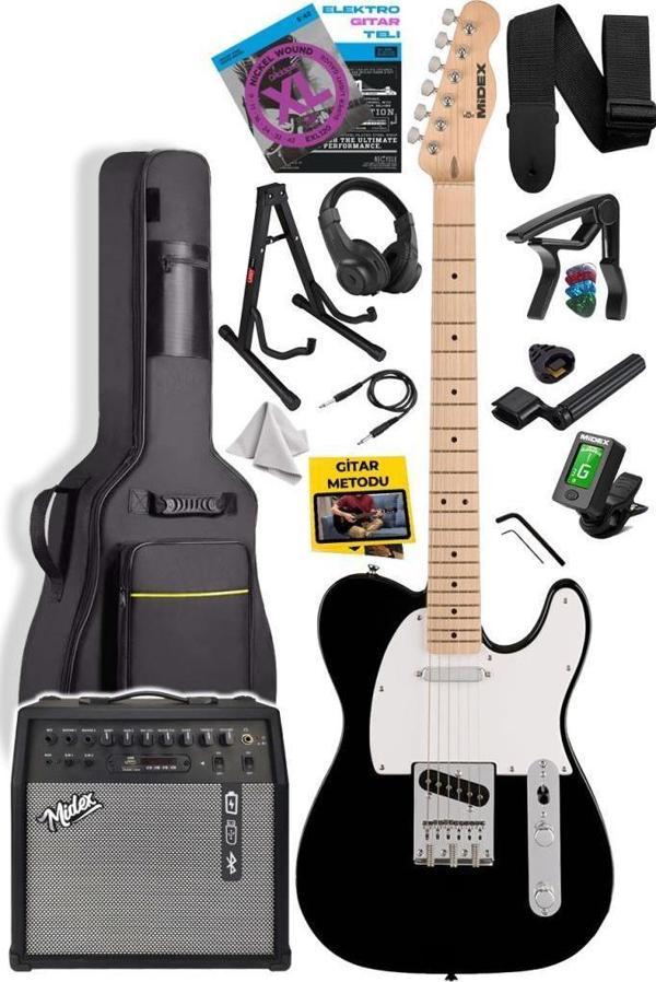 Midex TLX-50WB-50AMP Tele Kasa Maple Klavye 2 Single-Coil 50W Amfili Elektro Gitar - Image 1