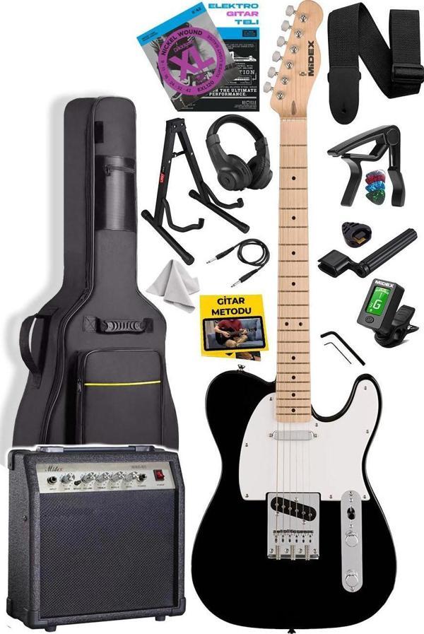 Midex TLX-50WB-30AMP Tele Kasa Maple Klavye 2 Single-Coil 30W Amfili Elektro Gitar - Image 1