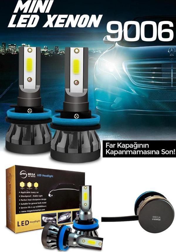 Slim Led Xenon Şimşek Etkili Mini Beyaz 9006 Kapak Kapanma Garantili - Image 1