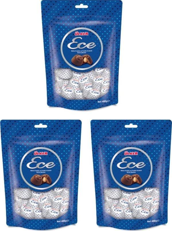 Ülker Ece Bütün Fındıklı Sütlü Çikolata 350 gr 3 lü - Image 1