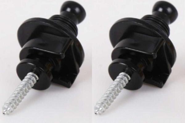 AK2SETBK Siyah Gitar Askı Kiliti (2 Adet ) Security Strap Locks and Buttons - Image 1