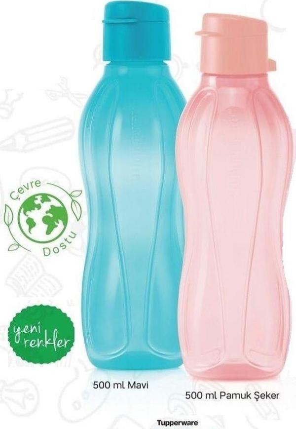 Tupperware Eco Şişe Suluk 500 ml Mavi & Pembe 2 li - Image 1