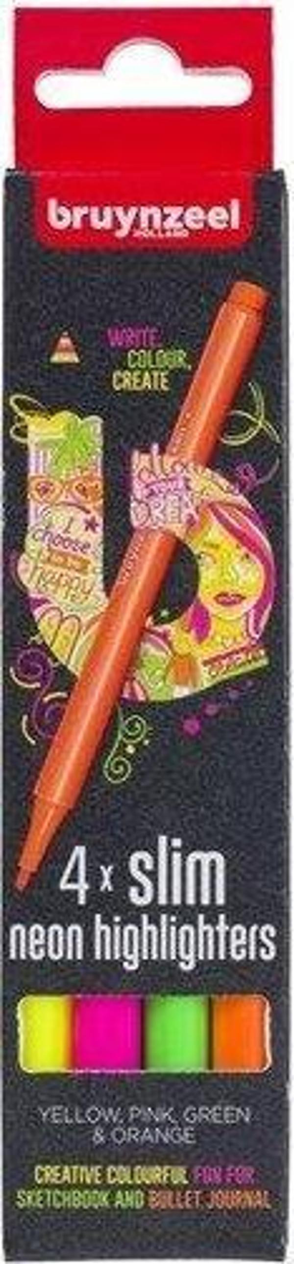 4XSLİM NEON HİGHLİGHTERS YELLOW/PİNK/GREEN/ORANGE - Image 1
