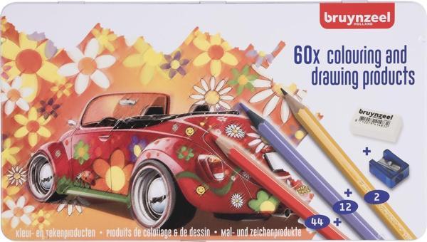 BRUYNZEEL 60'LI KURU KALEM BOYA SETİ - Image 1