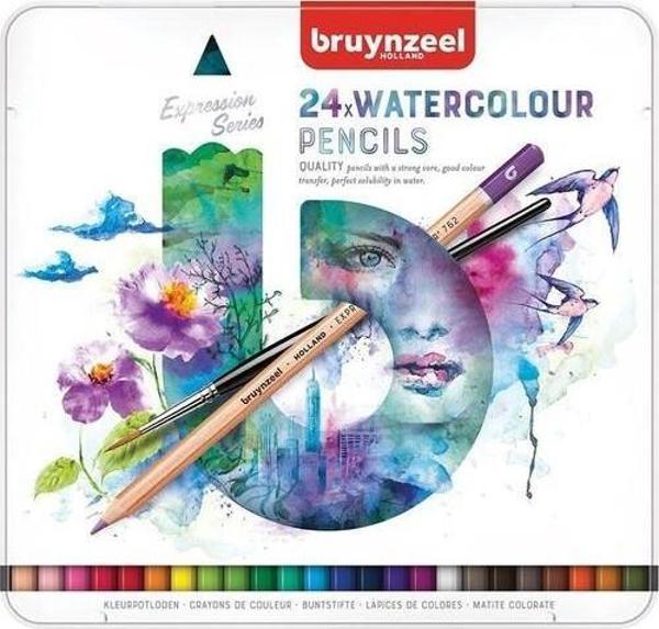 BRUYNZEEL EXPRESSION AQUARELLE 24'LÜ KURU-SULU KALEM BOYA SETİ - Image 1