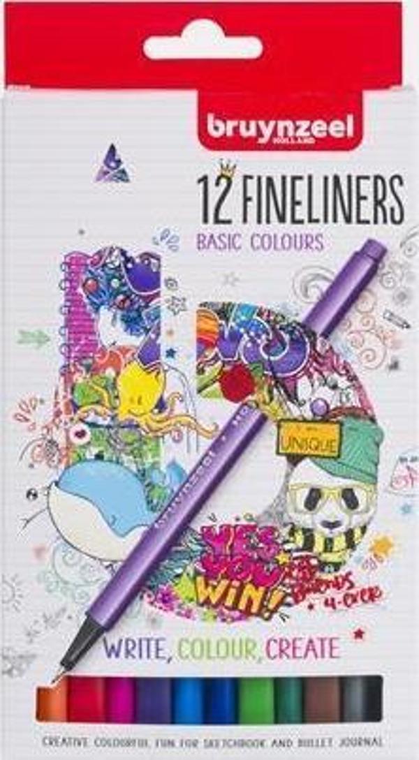 BRUYNZEEL FINELINER 0.4 MM SET 12 RENK  - Image 1