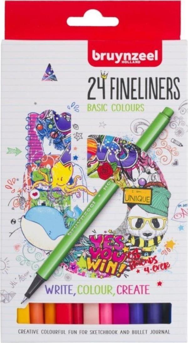 BRUYNZEEL FINELINER 0.4 MM SET 24 RENK  - Image 1