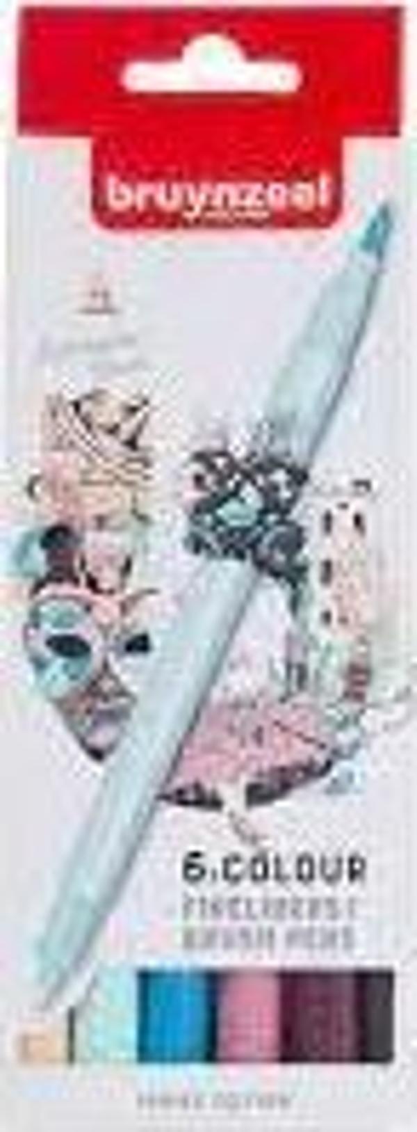 BRUYNZEEL FINELINER ÇİFT TARAFLI KALEM SETİ  6 RENK - VENICE - Image 1