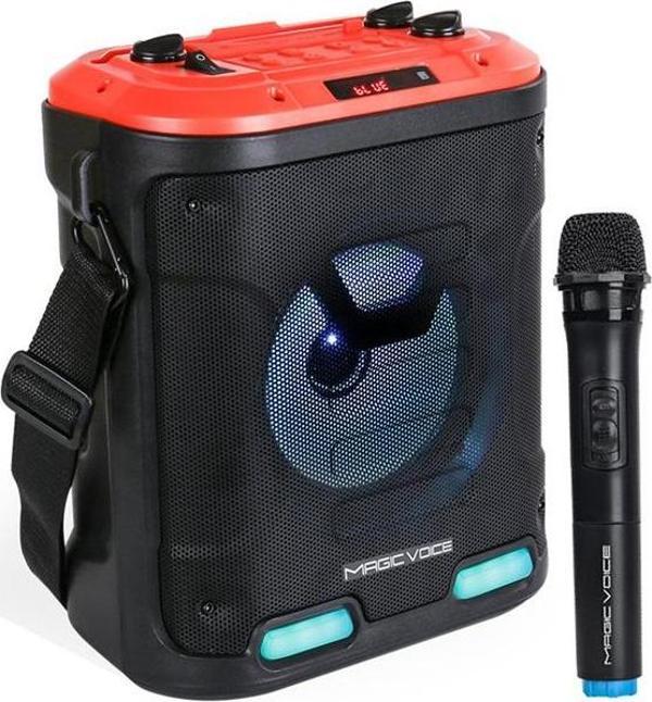 MAGICVOICE MV-6005 VHF EL MİKROFONU+USB+SD+BT 30 WATT IŞIKLI TAŞINABİLİR ŞARJLI SEYYAR Amfi - Image 1