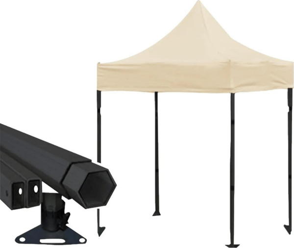 Outdoors Premium Serisi Altıgen Profil 3x3 Otomatik Katlanır Makaslı Çardak - Image 1