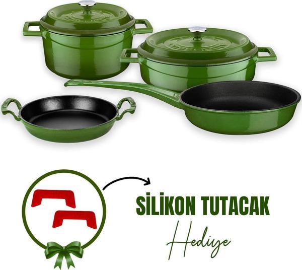 Lava Döküm 4x Trendy Serisi 7 Parça Tencere & Tava Seti - Image 1