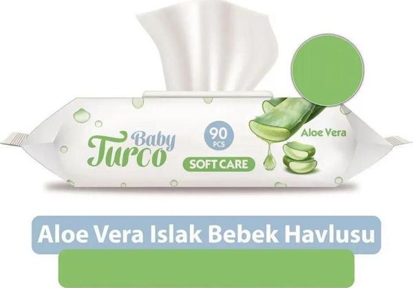 Baby Turco Islak Mendil 90 Li Aloe Vera Kapaklı - Image 1
