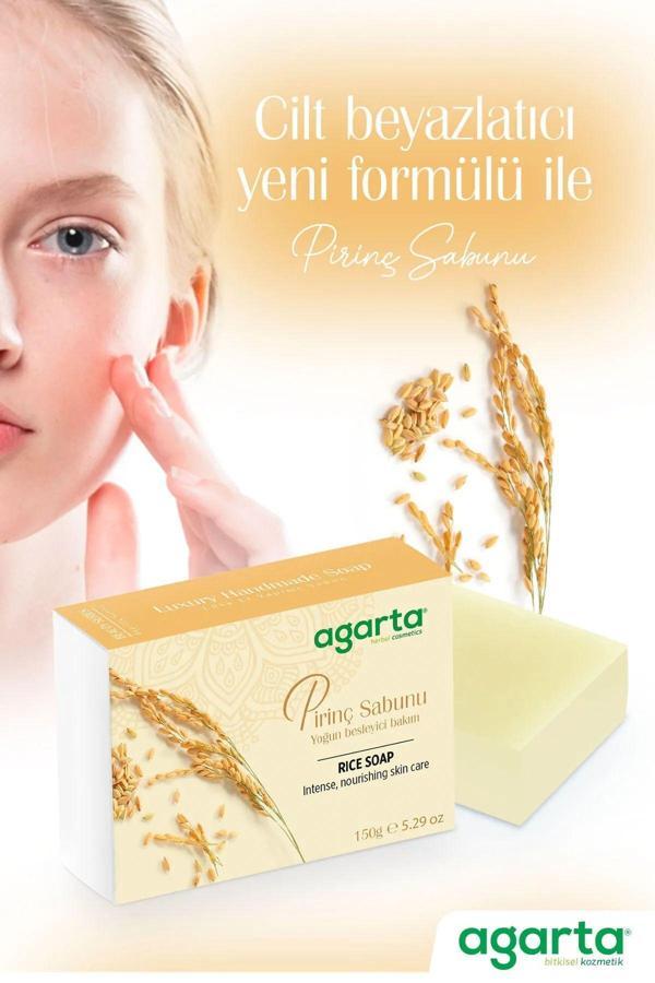Agarta Doğal Pirinç Sabunu El Yapımı 150 Gr - Image 1