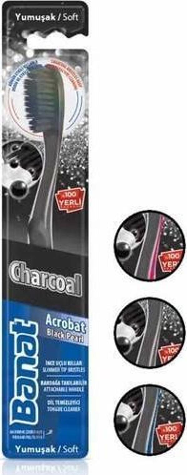 Banat Black Pearl Acrobat Diş Fırçası Yumuşak - Image 1