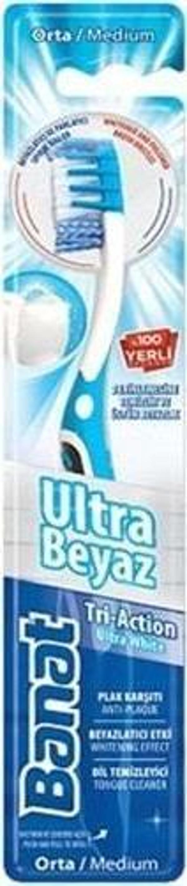 Banat Tri Action Ultra Beyaz Diş Fırçası Orta - Image 1