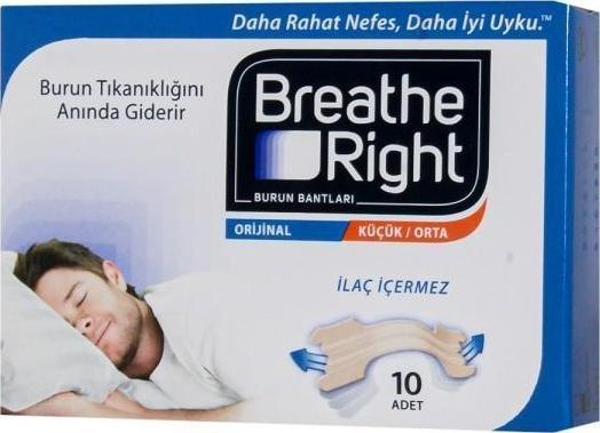 Breathe Right Burun Bandı Orjinal Küçük Orta 10 Lu Yeni - Image 1