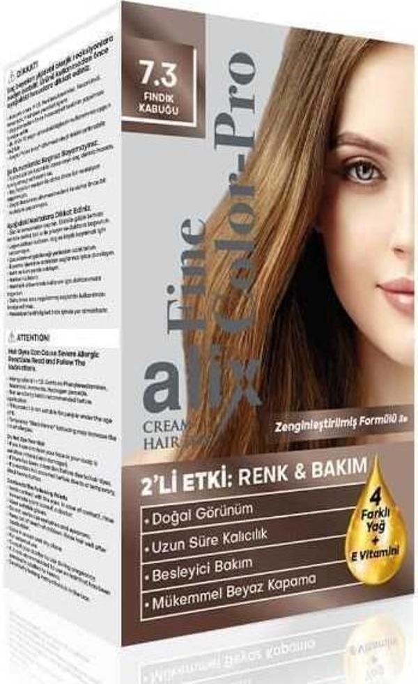 Alix Kit Saç Boyası Color Pro 7.3 Fındık Kabuğu - Image 1
