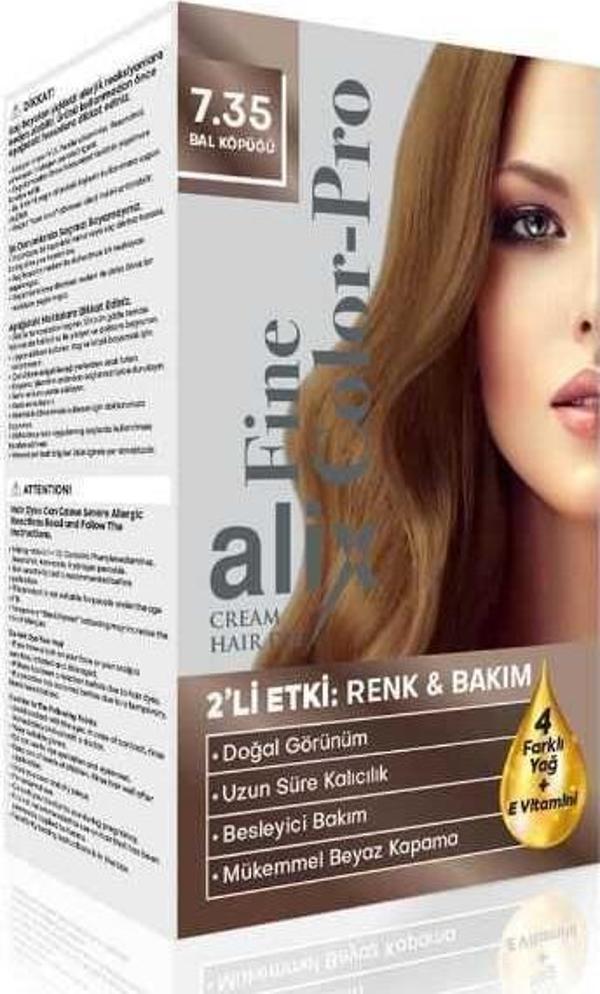 Alix Kit Saç Boyası Color Pro 7.35 Bal Köpüğü - Image 1