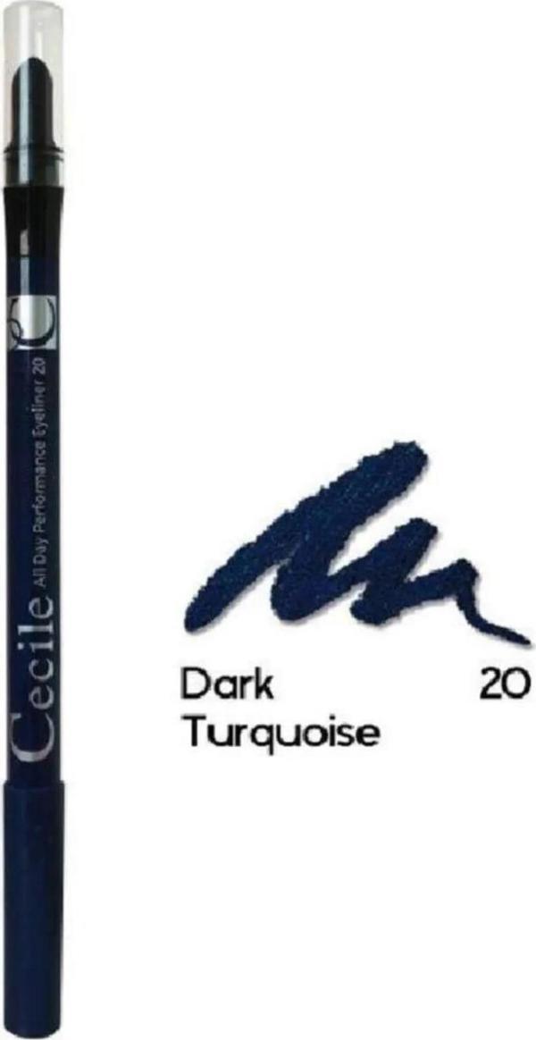 Cecile All Day Performance Eyeliner 02 Dark Turguoise - Image 1