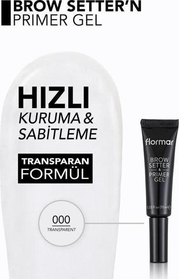 Flormar Brow Setter Prımer Gel Şeffaf Kaş Sabitleyici Baz 10 Ml - Image 1