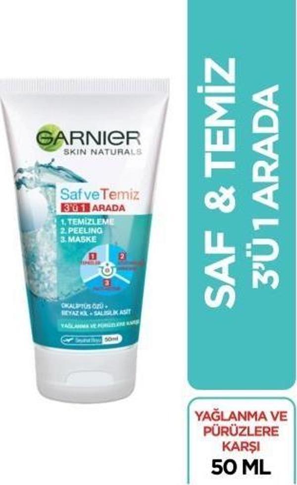 Garnıer Saf Temiz Saf Temiz 3ü1 Arada Maske 50 Ml Mini DELİST - Image 1