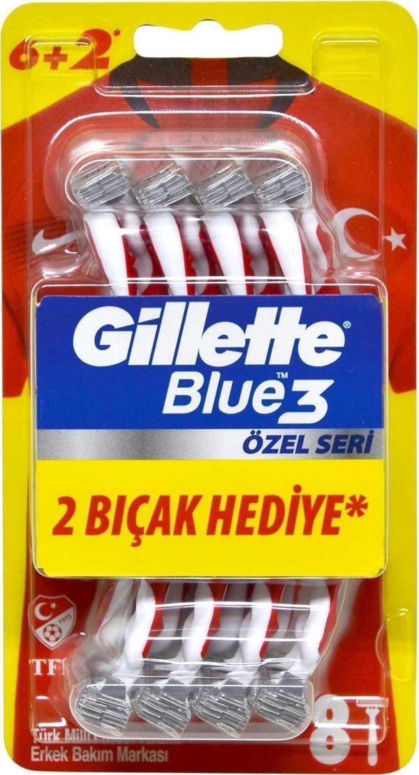 Gillette Blue3 Özel Seri Kullan At Traş Bıçağı 8 Li - Image 1