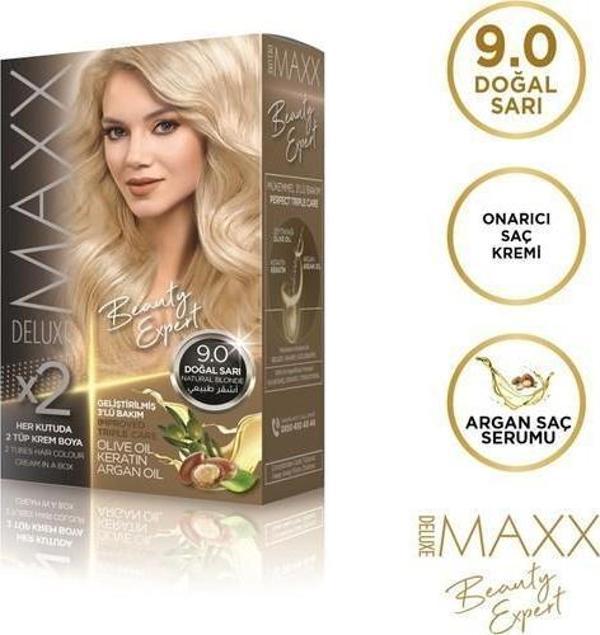 Maxx Deluxe Saç Boyası 9.0 Doğal Sarı - Image 1